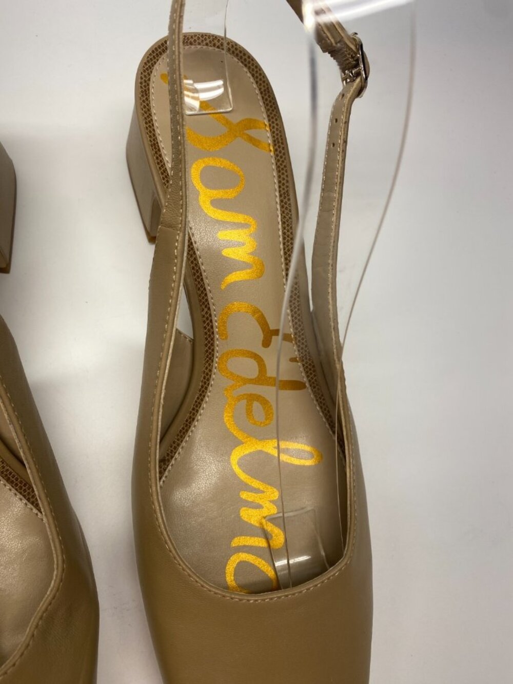 Sam Edelman Womens Terra Soft Beige Leather Slingback Pump Sz 11 - Picture 3 of 10